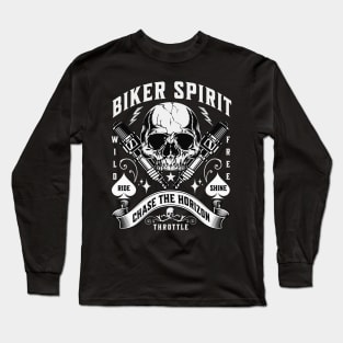 Biker Spirit wild free Long Sleeve T-Shirt